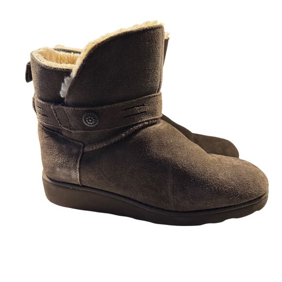 Bearpaw Womens Shearling-Lined Suede Ankle Boots Size 9 - Picture 3 of 8